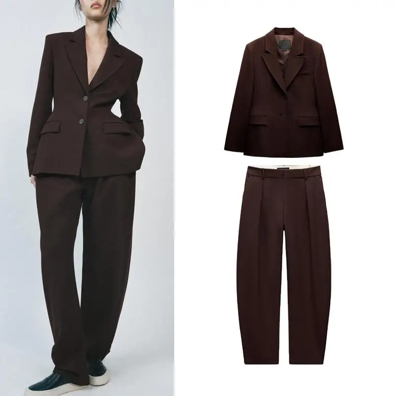 Comfortable Casual Bucket  Long Pants Suit Jacket Short Skirt Style Hemline 2192797 Commute Style Polyester Fiber