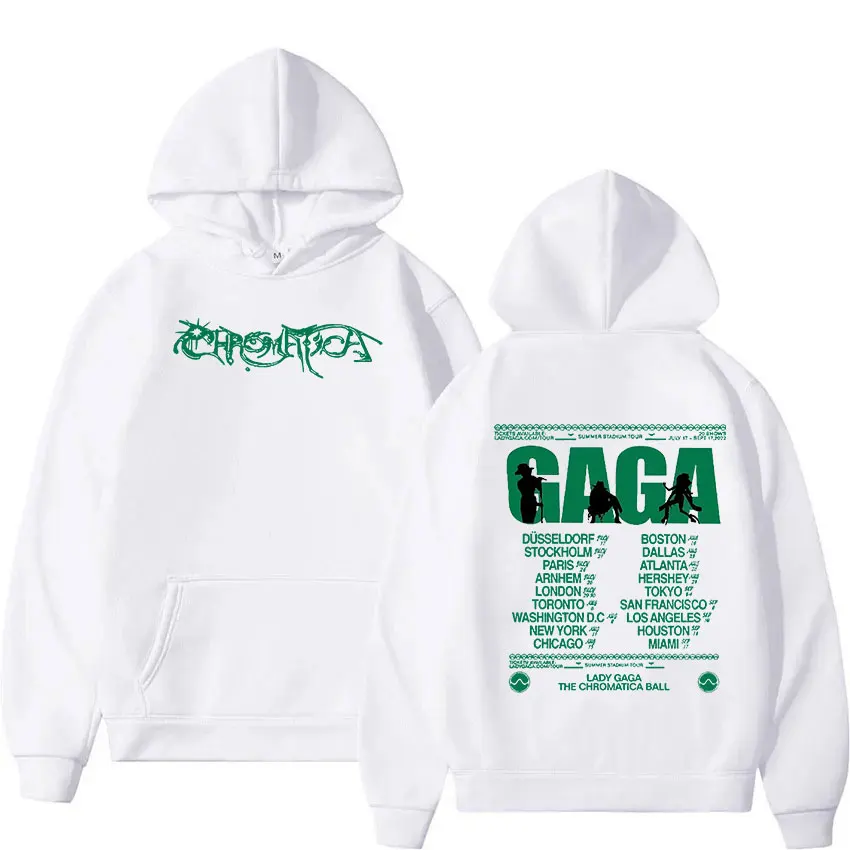 Lady Gaga The Chromatica Ball Tour 2024 New Hoodie Men Hip Hop Fashion Pullover Sweatshirt Unisex Retro Oversized Clothing Hoody