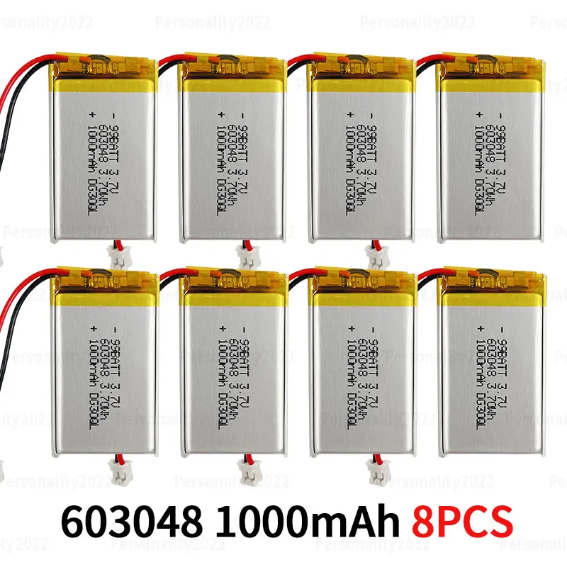 603048   3,7 V Akku 1000 mAh wiederaufladbare Lithium-Batterien Polymerzelle für Spielekonsolen-Controller Sehnenpistole Bluetooth-Headset 7