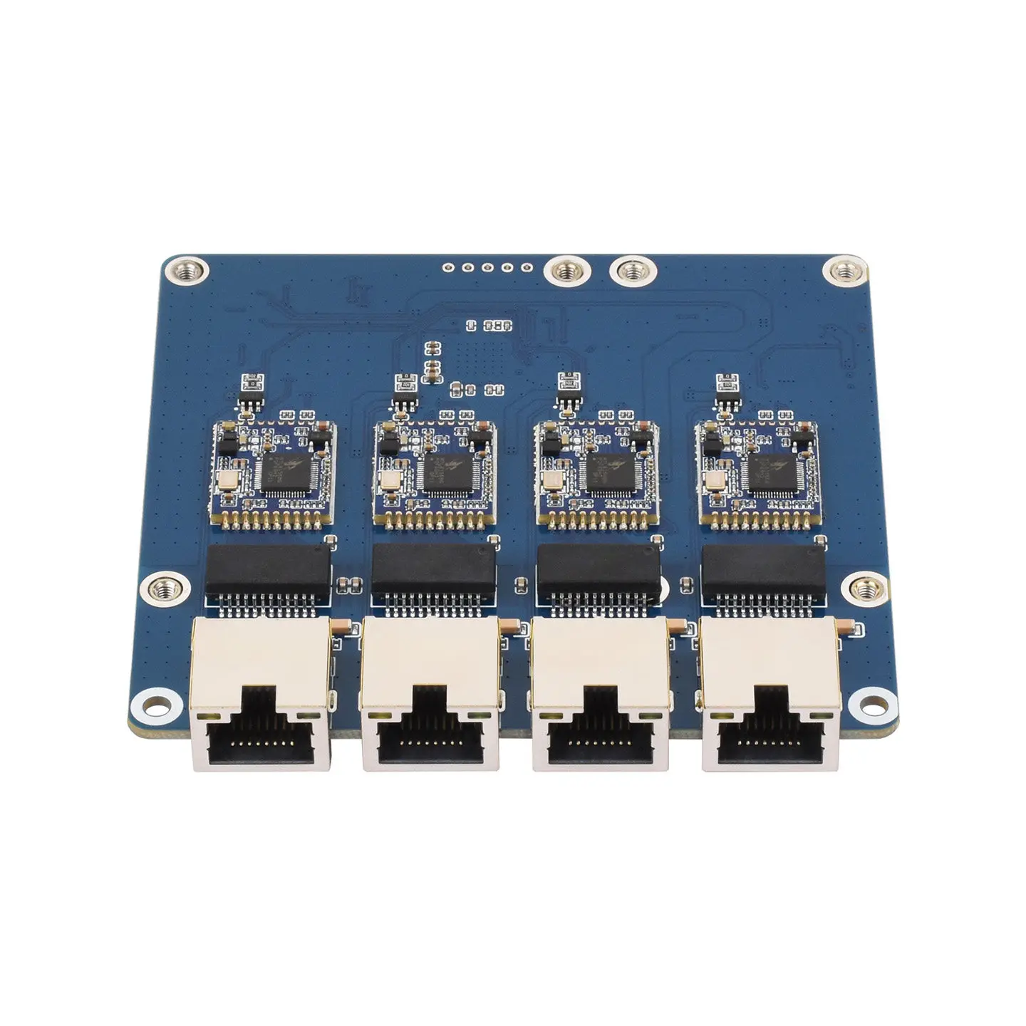 Waveshare PCIe to 4-Channel Gigabit Ethernet HAT for Raspberry Pi 5, Realtek RTL8153 Chip, Plug & Play on Pi OS