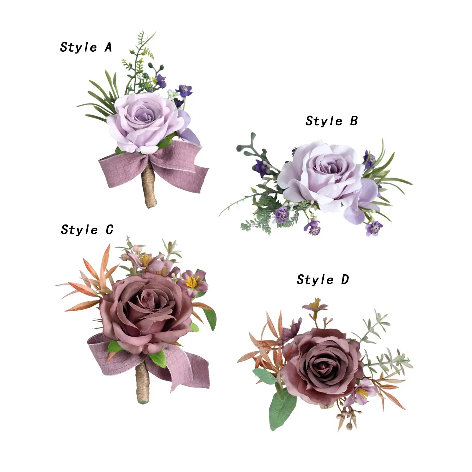 Flower Wrist Corsage DIY Supplies Accessories Handcraft Wristlet Band for Bridal Shower Photo Prop Ceremony Wedding Dinner Party