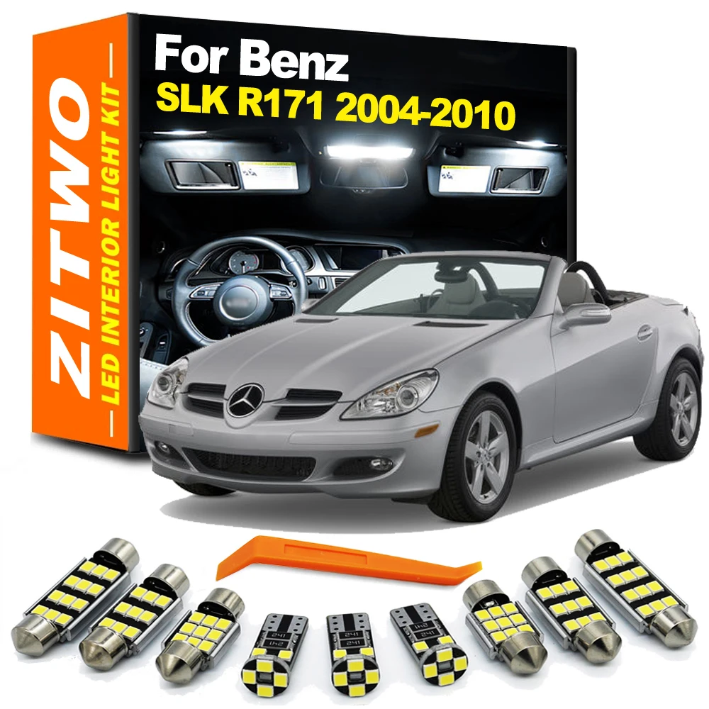 ZITWO 15Pcs Car Bulb Accessories For Mercedes Benz SLK Class R171 SLK280 SLK300 SLK350 2004-2010 LED Interior Dome Map Light Kit