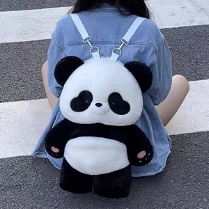 Netter Panda -Cartoon -Rucksack, weiche Plüsch -Schultasche für Mädchen, Versicherung 10 Hauptverkauf Panda School Rucksack - №3