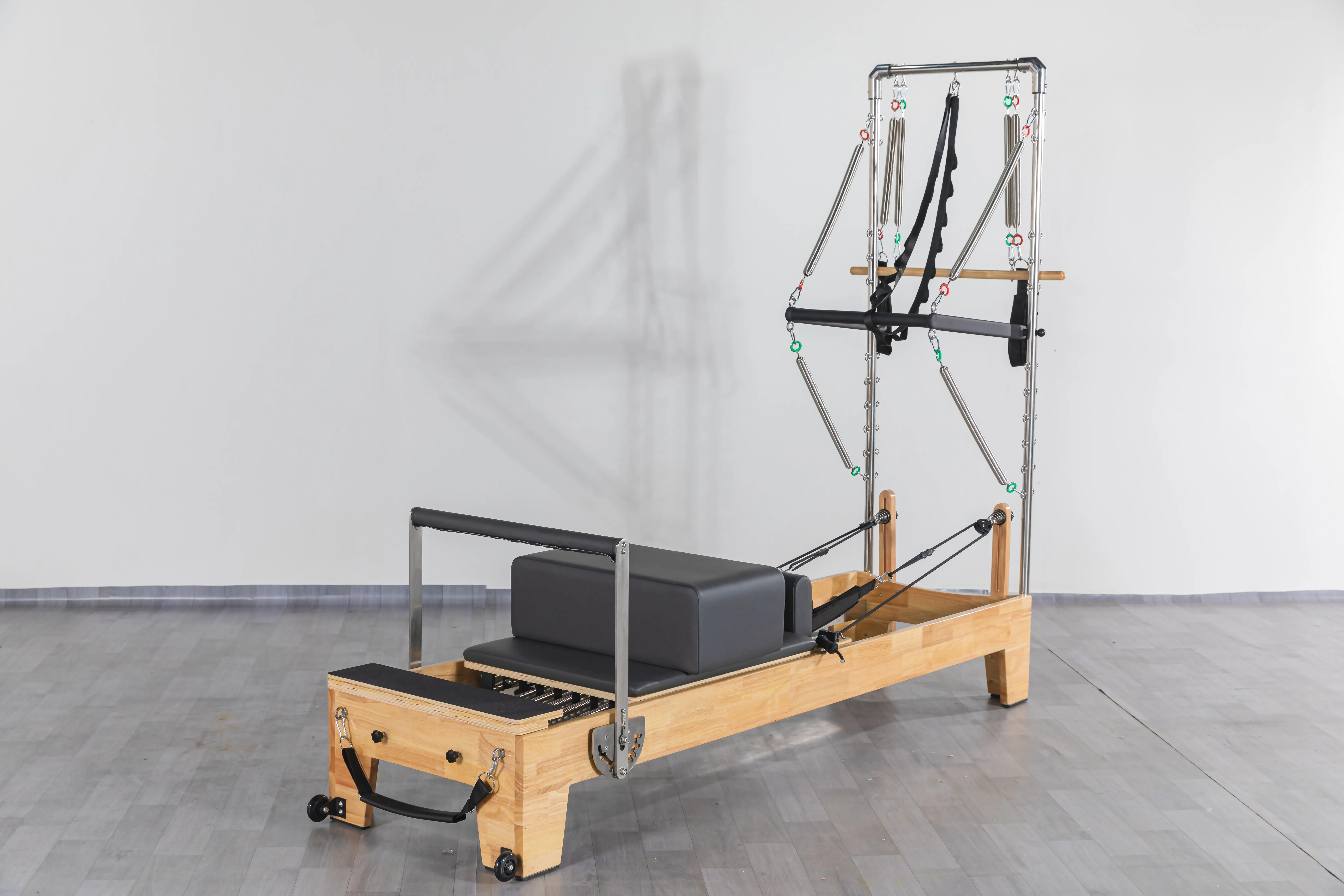 DerenBest Selling Studio Clinical Maple Pilates Oak Machine Wood Reformer Half Tower Pilates Reformer Trapezederen