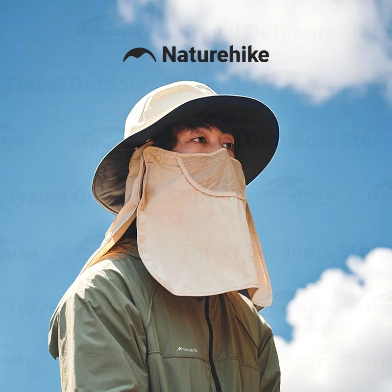 

Naturehike Sun Protection Bucket Hat for Men Women Black Coated UPF2000+ UV Ultralight Outdoor Fishing Hiking Big Brim Cap