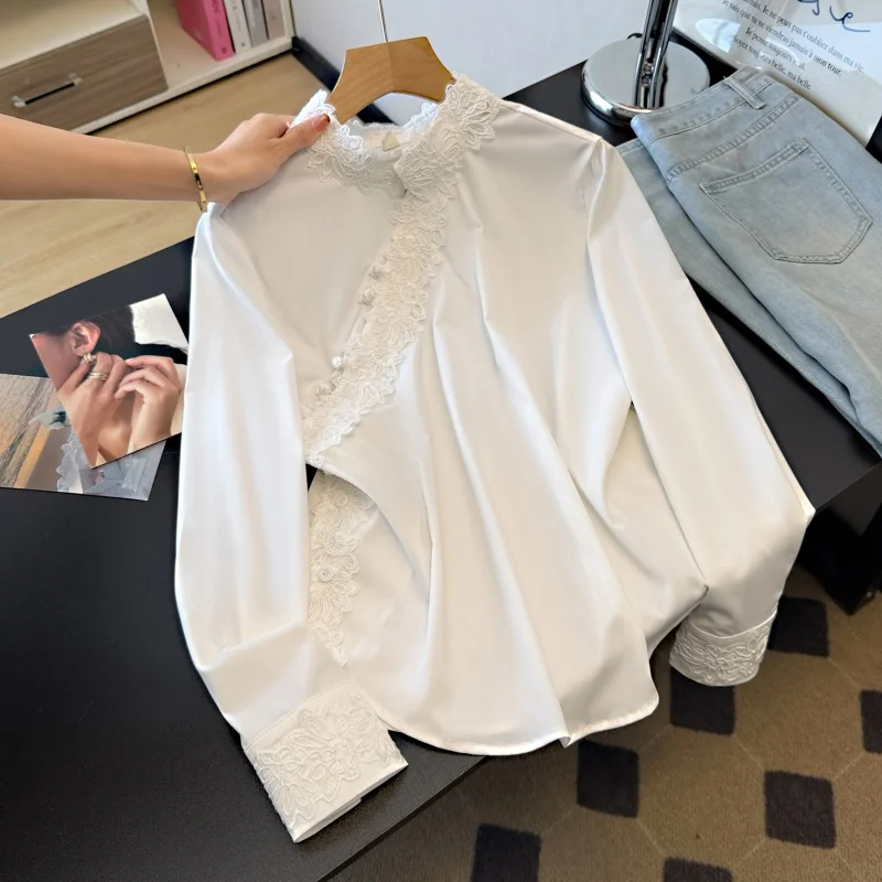 

Женский топ Ханьфу в стиле ретро с воротником-стойкой, длинными рукавами и боковыми пуговицами, этническая одежда, сценический костюм