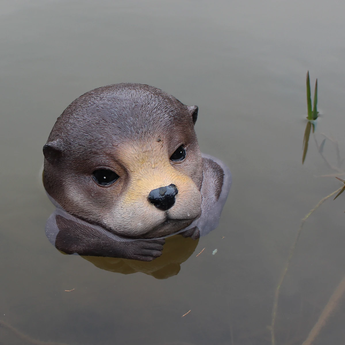 1 Floating Otter Head on the Water Surface, Creative Garden Pond Decoration Floating Animal Decoration, Resin Crafts