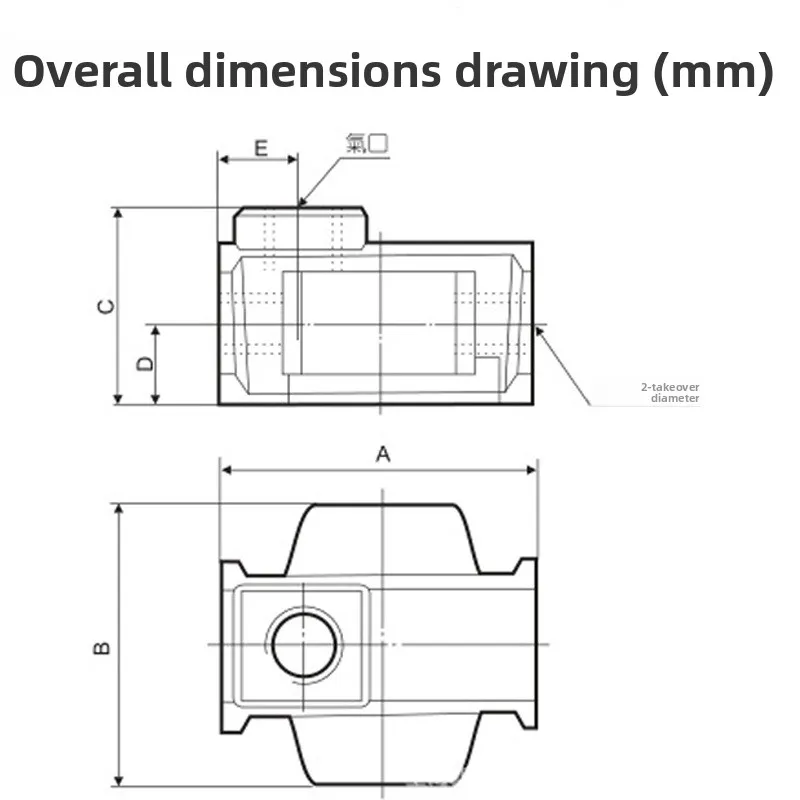 Pneumatic one-way valve, pneumatic component adaptation accessories, dedicated for air circuit check, high pressure resistance view 3