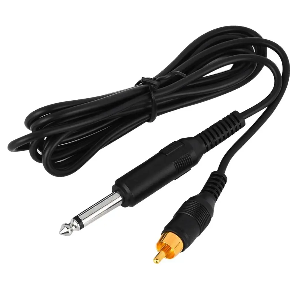 

1x Black Tattoo Machine Power Supply Hook Line Foot Switch Tattoo Applicator