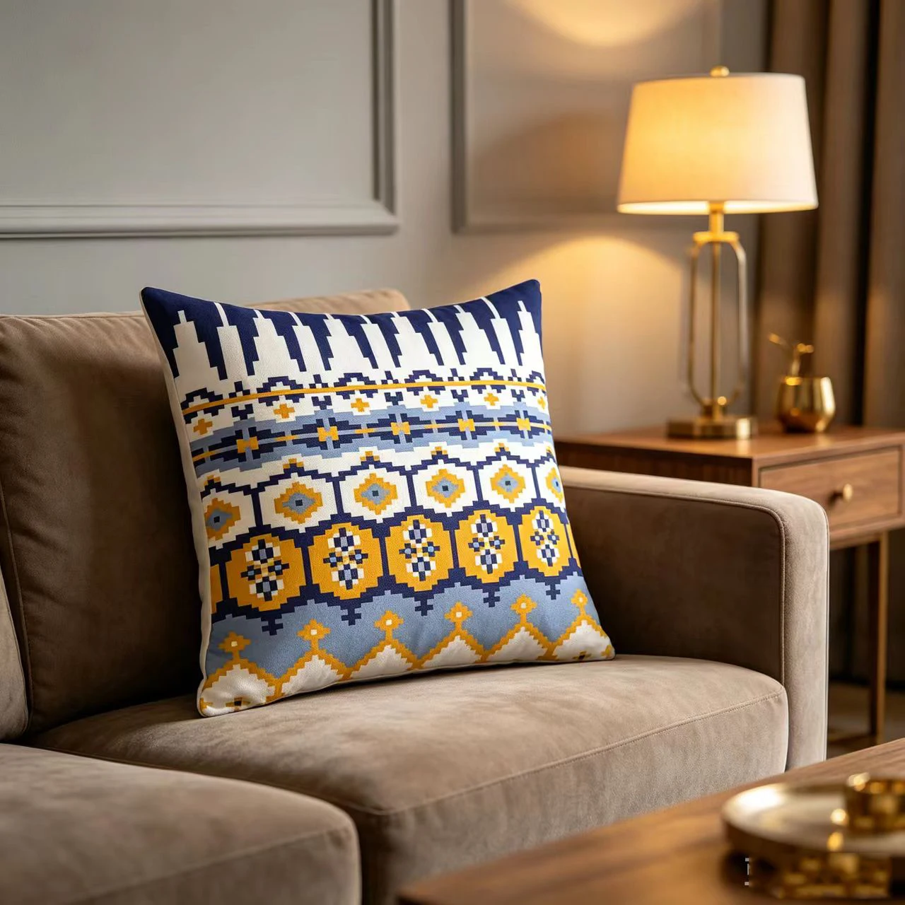 Boho Geometric Ethnic Pattern Aztec Tribal Throw Pillow Case Decorative Pillowcase Living Room Sofa Cushion Cover Home Decor