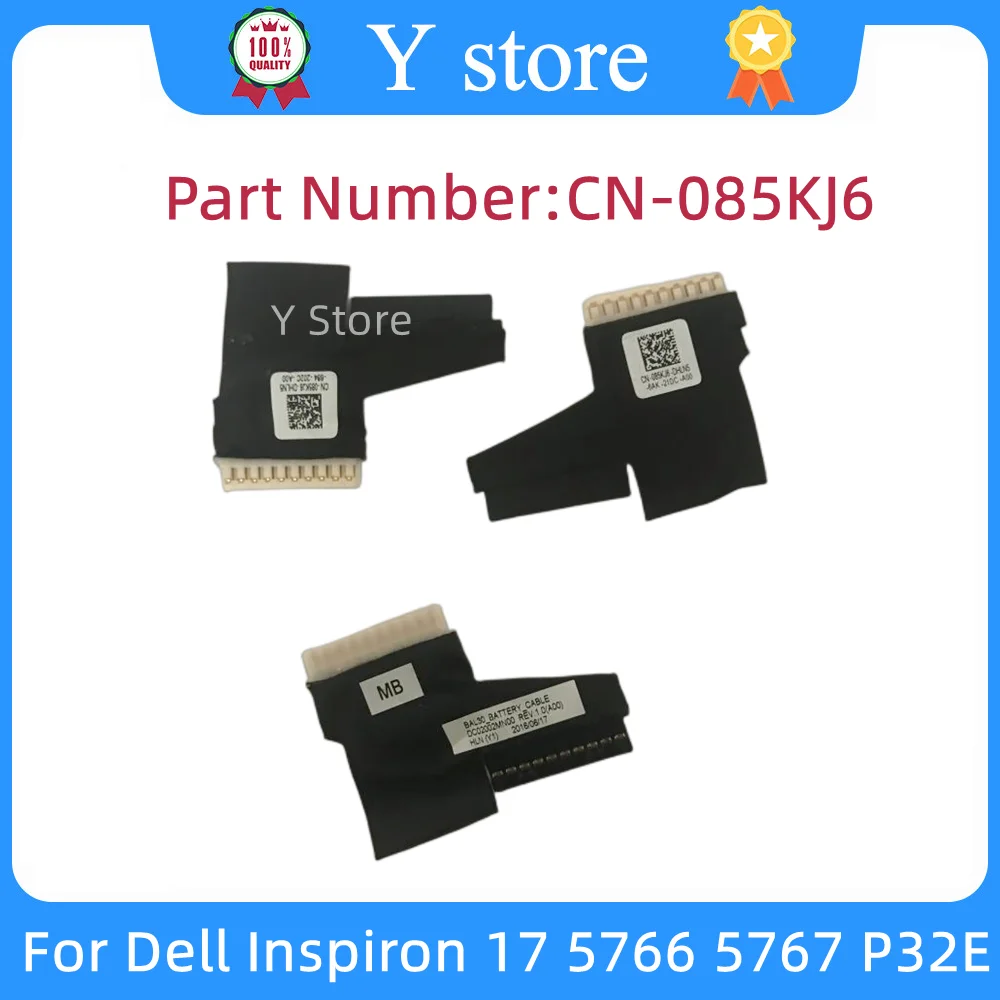 

Y Store Battery Flex Cable For Dell Inspiron 17 5766 5767 P32E laptop Battery Cable Connector Line Replace 085KJ6 DC02002MN00