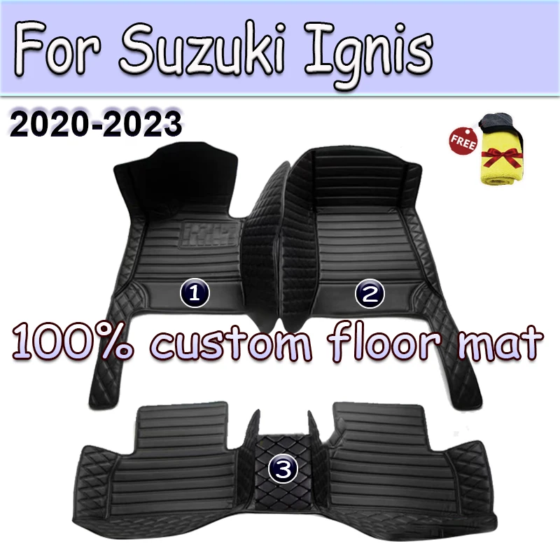 

Car Mats For Suzuki Ignis MF 2020 2021 2022 2023 Auto Leather Floor Mat Durable Rugs Carpets Pads Car Accessories Interior Parts