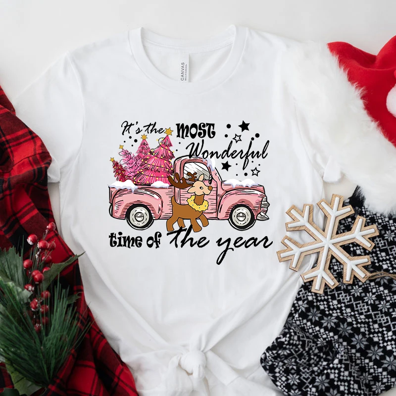 

Hot Christmas It'S The Most Wonderful Time Of The Year Printed T Shirts Unisex Casual Tops Summer Short Sleeve Harajuku T Shirts