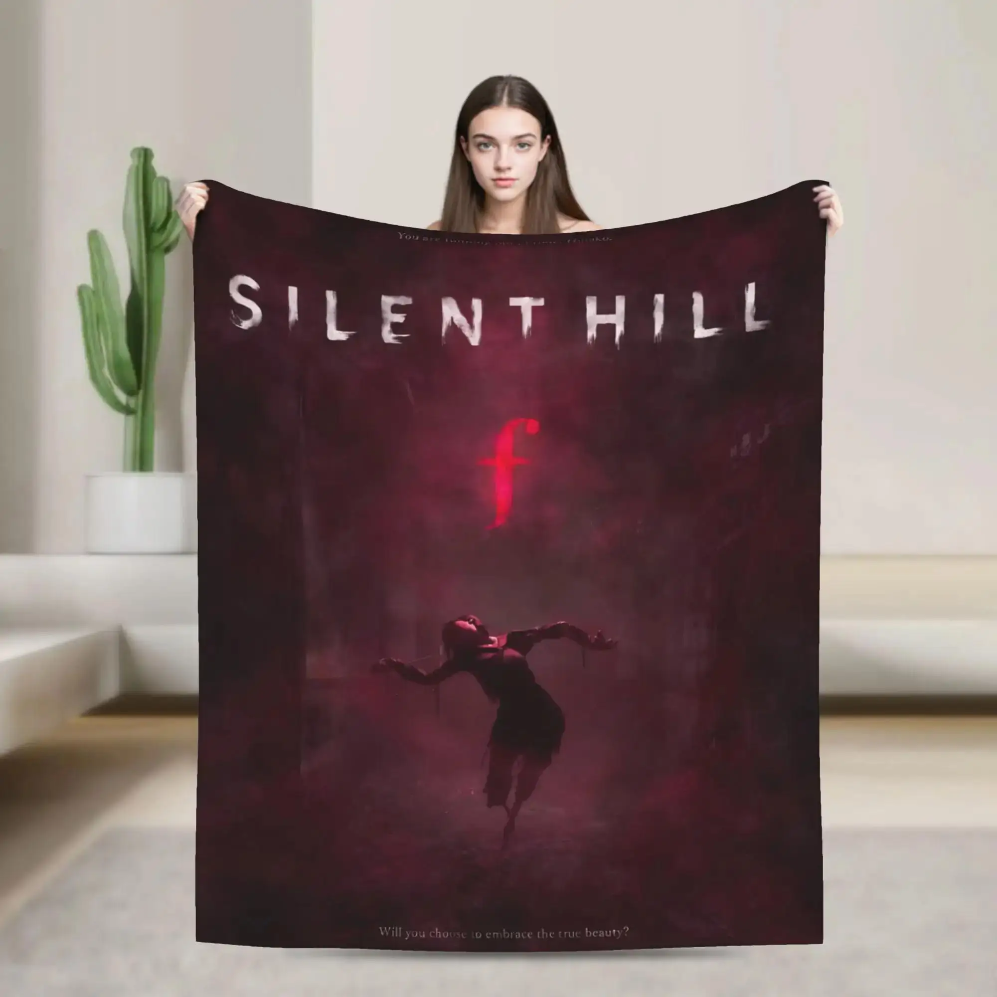

Фланелевый плед с тематикой игры Silent Hill: Мягкое, теплое, декоративное покрывало для гостиной. Высококачественный подарок на заказ, идея для самостоятельного изготовления.
