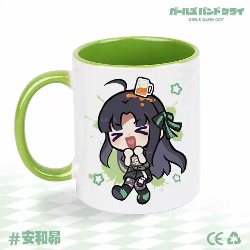 Anime GIRLS BAND CRY Mugs SUBARU AWA NINA ISERI MOMOKA KAWARAGI Cosplay Ceramic Coffee Water Cup Men Women Cartoon Drinking Cup