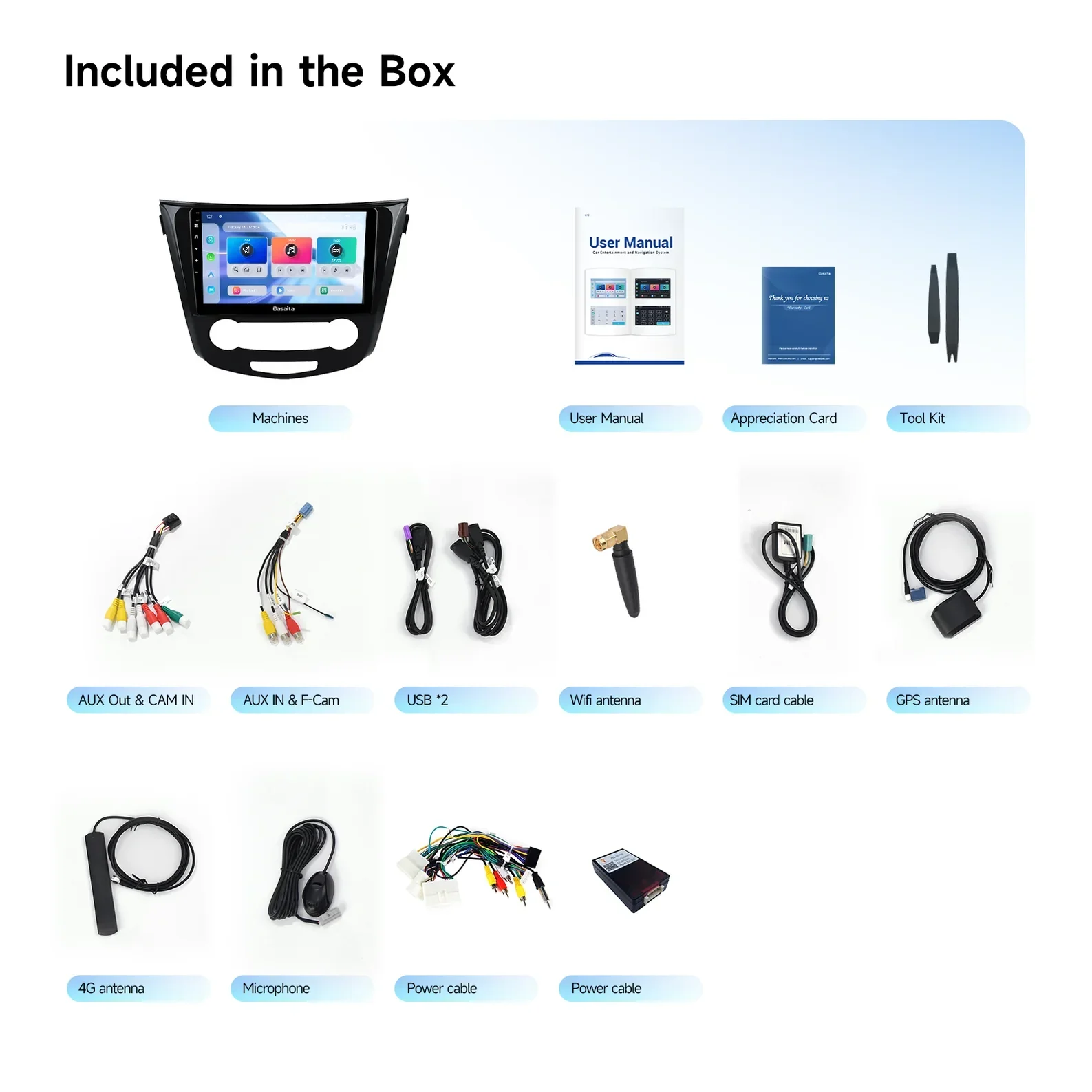 Dasaita Car Android Player Multimediale GPS Car Stereo Radio Wireless Carplay Touch Screen Unità principale per Qashqai Rogue