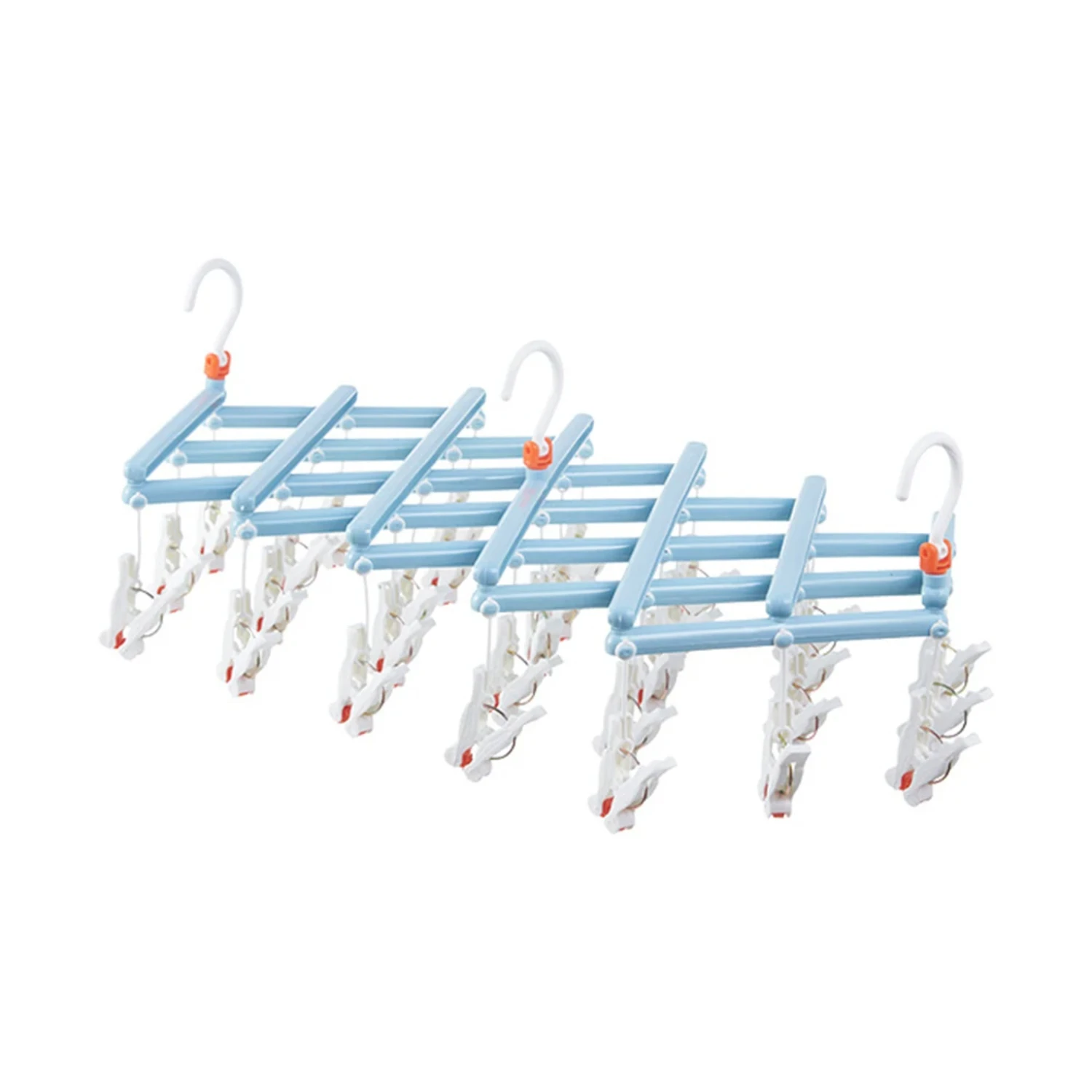 29 Clips High Quality Laundry Hanger Foldable Windproof PP Adjustable Clothes Drying Hanger Space Saving Tools for Home