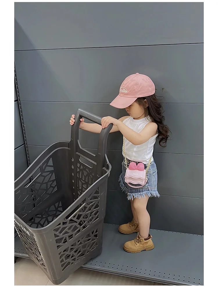 Niedliche Umhängetasche mit Schleifenkette, koreanische Mini-Schultertasche für Mädchen, Kinder, Mutter, Tochter, passende Modetasche – Detail 16