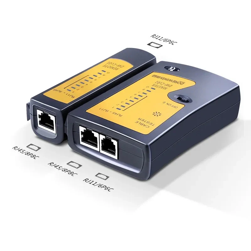 LAN Network Cable Tester, Continuidade Tester para RJ45 RJ11 RJ12, Conexões de par trançado, CAT5 CAT6 CAT7 UTP LAN Wire Test Tool