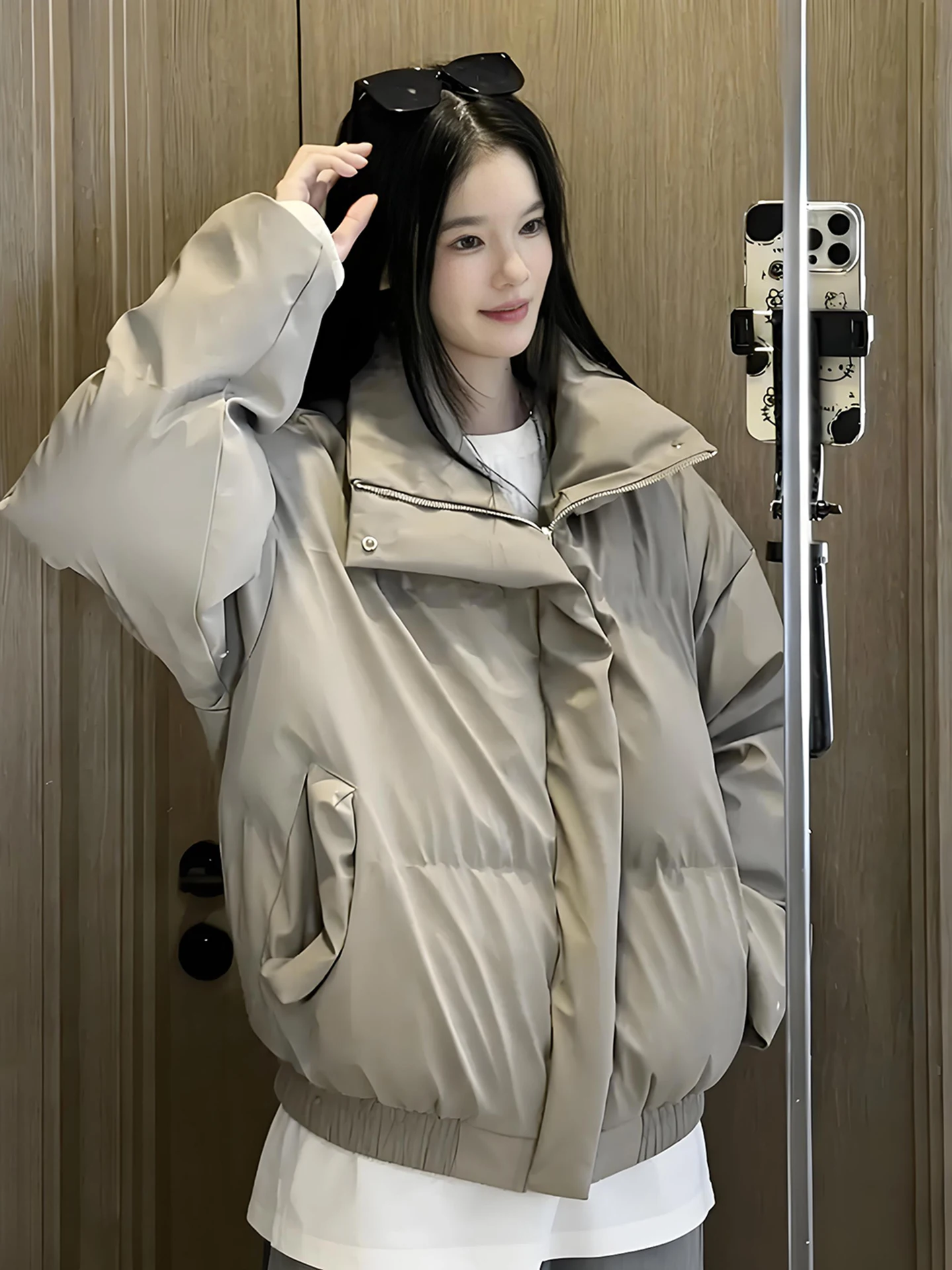 

Мужское зимнее пальто из искусственной кожи Thiened, теплое водонепроницаемое молодежное пальто Faion Bread Sle, повседневная верхняя одежда