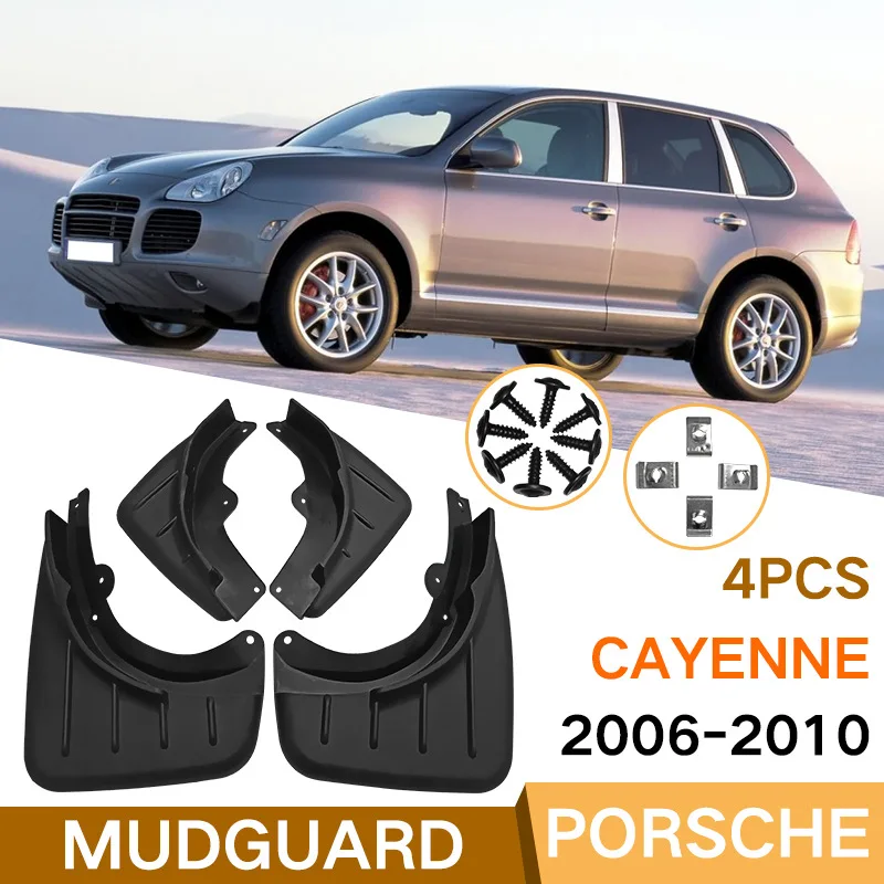 

For Porsche Cayenne 2006-2021 Car Molded Mud Flaps Splash Guards Mudguards Front Rear Styling Front Rear Wheel Accessories