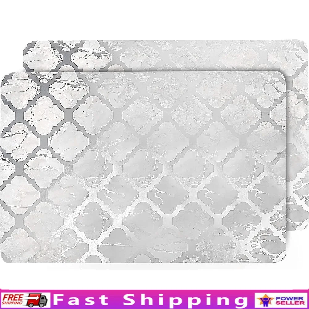 

Set of 2 Heat-Resistant Placemats 12x18 Kitchen Dining Table Decor Modern Farmhouse Boho Style Protection and Elegance