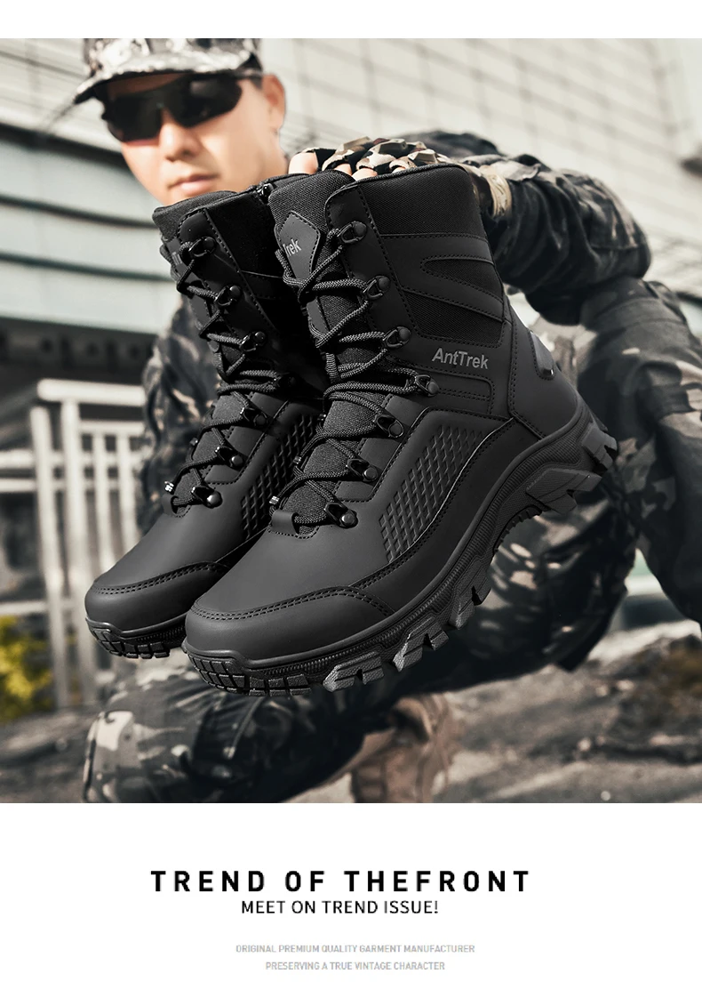 Wilde Trainingsstiefel für Herren, vier Jahreszeiten, rutschfeste, wasserdichte Outdoor-Stiefel, modische Komfort-Dschungel-Wandersneaker-Stiefel – Detail 15