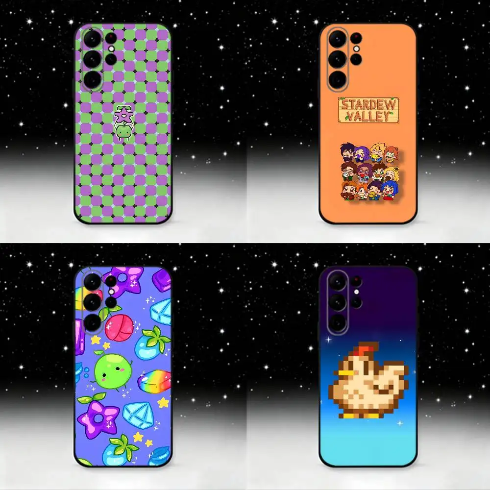 

Game S-Stardew V-Valley Phone Case For Samsung S25,S24 Ultra,S20,S30 plus,S22 plus,S23,S30 Ultra 5G Silicone Black Shell