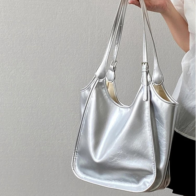

Sliver Handbag Woman Hand Bag Ladies Bolsos Para Mujer Handbags Tote Bags for Women Shoulder Bag Handbags College Bags for Girls