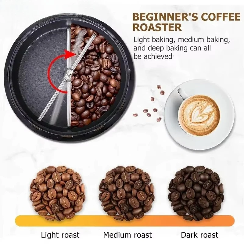 Non-stick roasting with multi-function electric coffee roaster for bakery