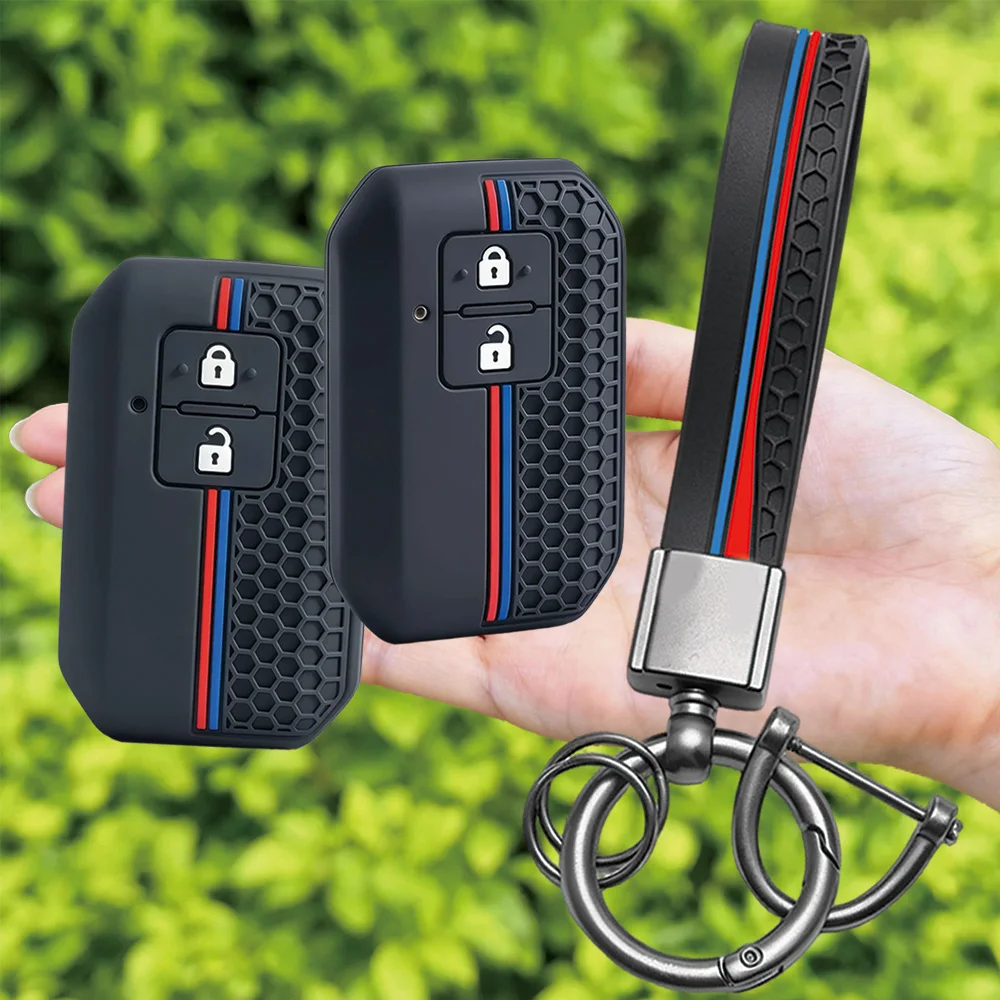 For Suzuki Swift Ertiga Ignis Baleno XL7 Ciaz Dzire Wagon R Soft Touch Key Protector With Wrist Strap And Key Ring