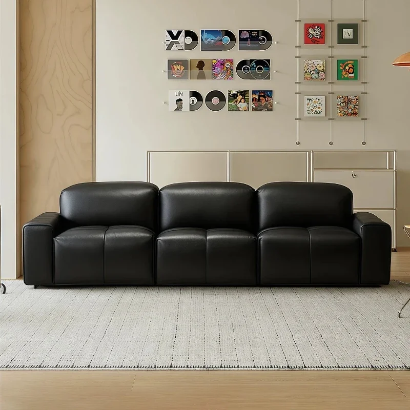 Living Room Sofas And Seating Couch Comfortable Couchs Furniture Home Modern Luxury Leather Backrest Adjustable Straight Sofa