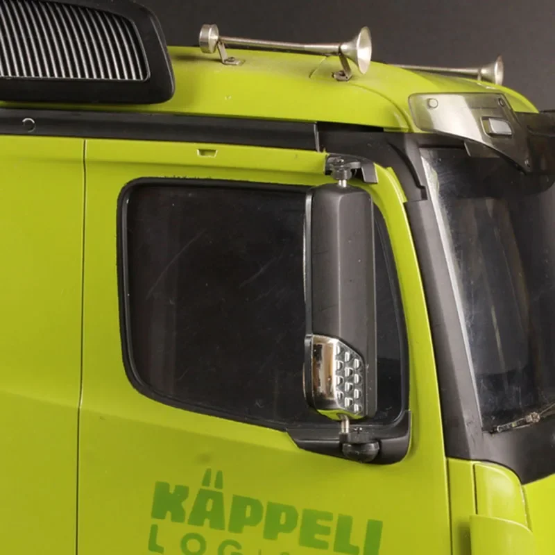 1:14 スケール 2 個の金属製シミュレーション バックミラー ブラケット タミヤ RC トラック ベンツ アロックス MAN TGX 車用