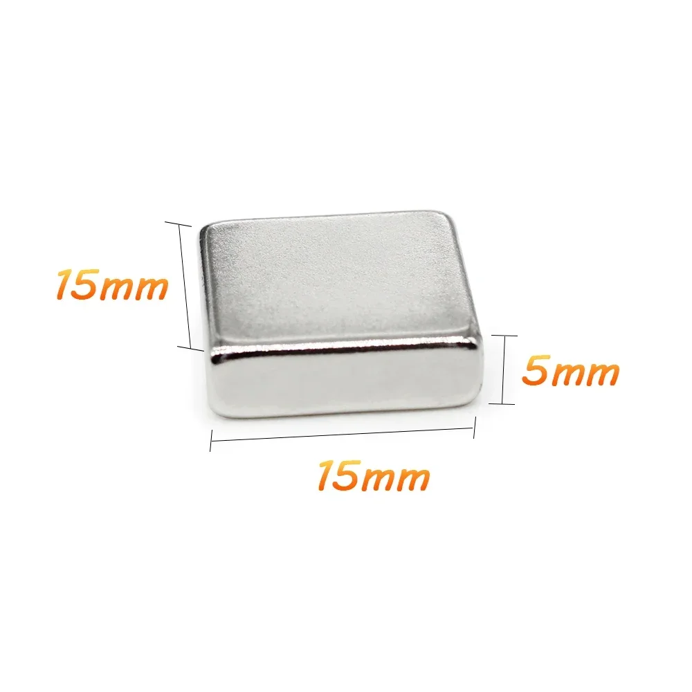 5/10/20/50PCS 15x15x5mm Block Strong Powerful Magnets N35 Rectangular Rare Earth Neodymium Magnet