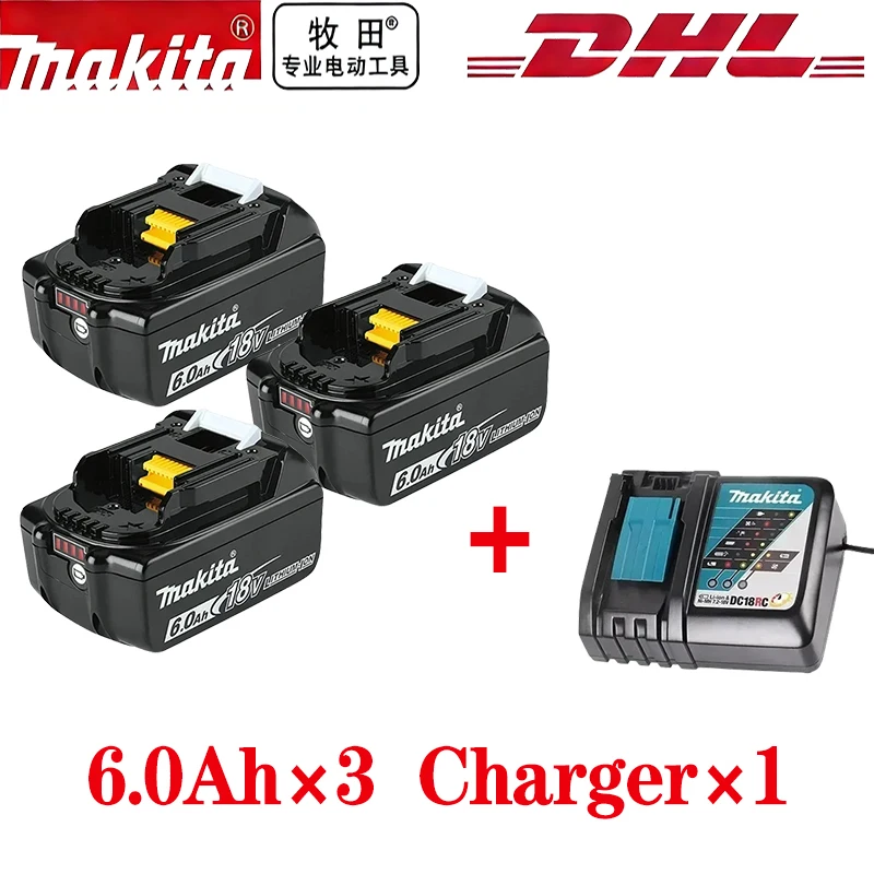 NIEUWE 2026 Originele 18V Makita 5.0Ah 6.0Ah Makita Batterij Vervangende Lithium Batterij BL1840 BL1850B BL1850 BL1860