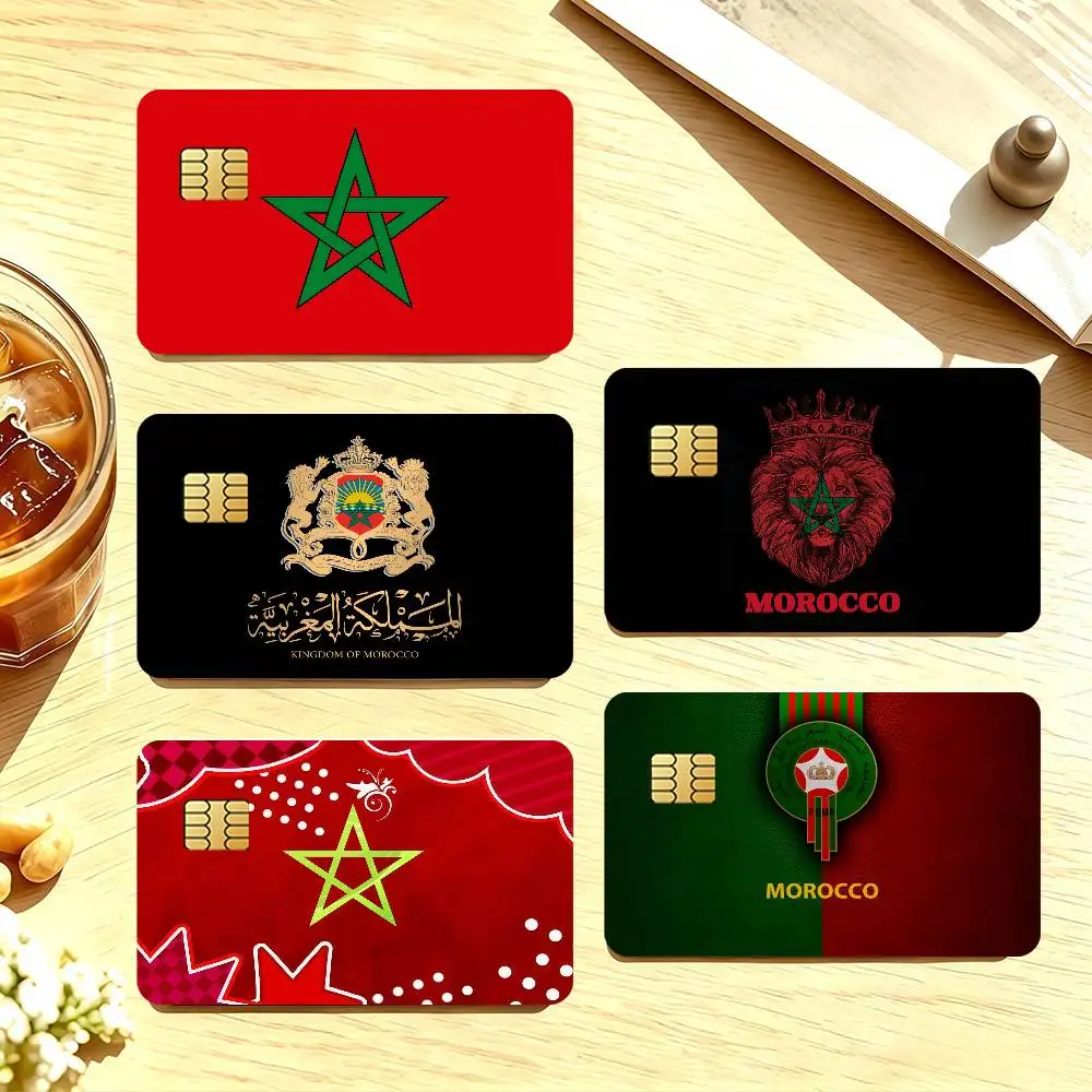 Morocco Flag Credit Card Skin Stickers For Bank Card Bus Metro Cards Waterproof Anti-Scratch Gift 4PCS