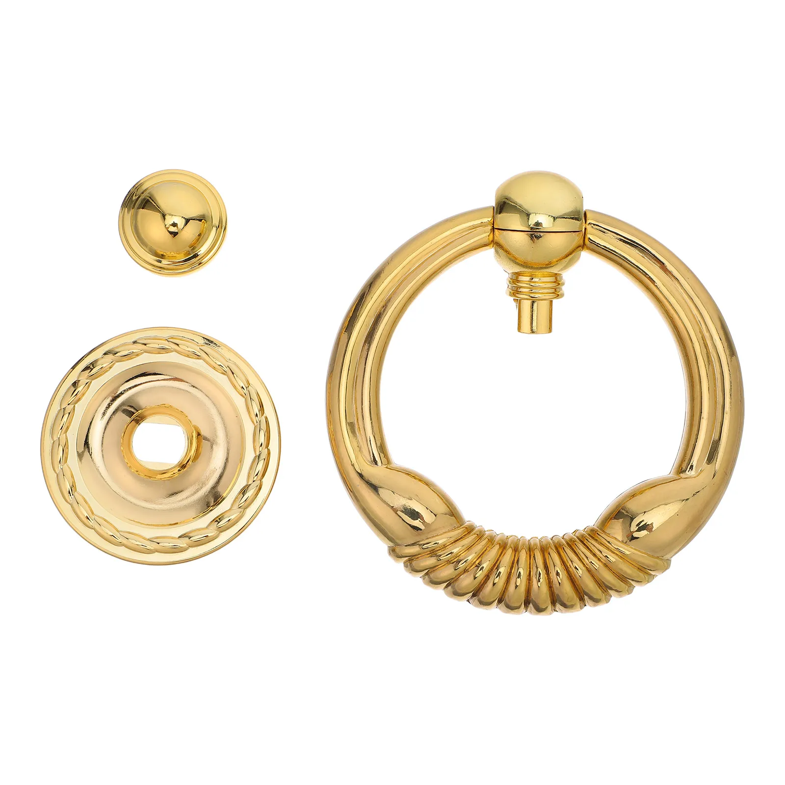 

Round Ring Door Knocker Zinc Alloy Classical Front Door Security Vintage Exterior Accessory Hotel House Metal Decorative