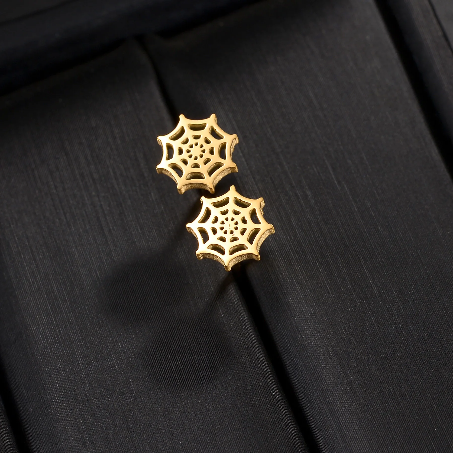 تخصيص اسم العنكبوت ويب قلادة القرط مجموعات مجوهرات للنساء أطفال الأزواج الفولاذ المقاوم للصدأ شخصية صافي هدية عيد الميلاد