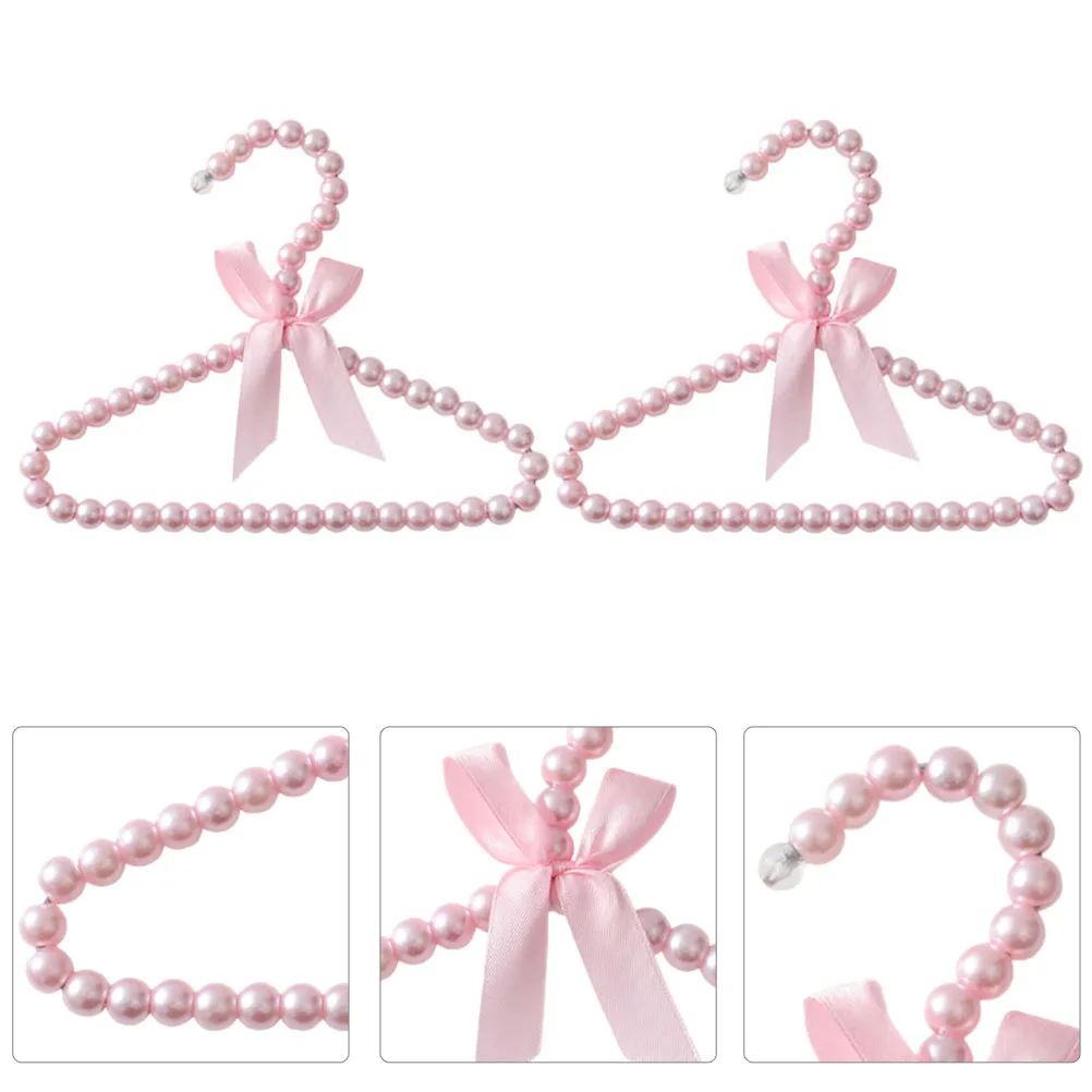 

5pcs Clothes Hangers Small Pearl Hangers For Closet Clothing Storage Nursery Pet Clothes Hanger