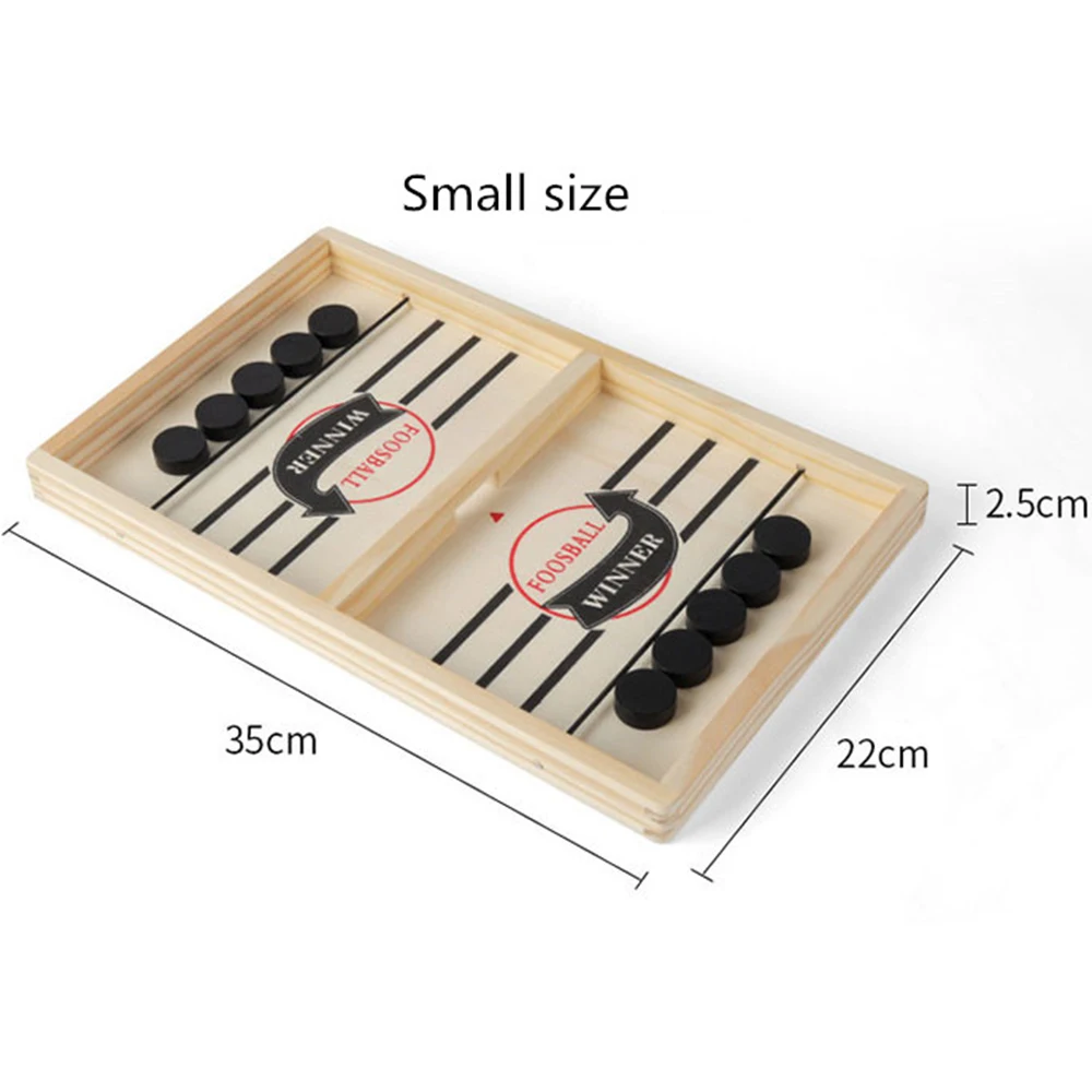 Wooden Billiard Board Game - Foosball Winner Table Hockey Catapult Chess Set Interactive Fun Parent-Child Competitive Toy