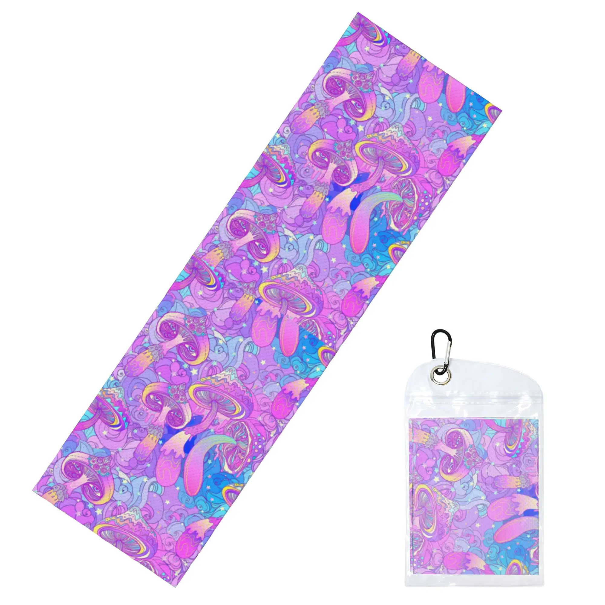 Cold Exercise Towel Psychedelic Magic Mushrooms Print Beach Sports Yoga Towel Camping Towel Refreshing Sports Scarf Face Towels