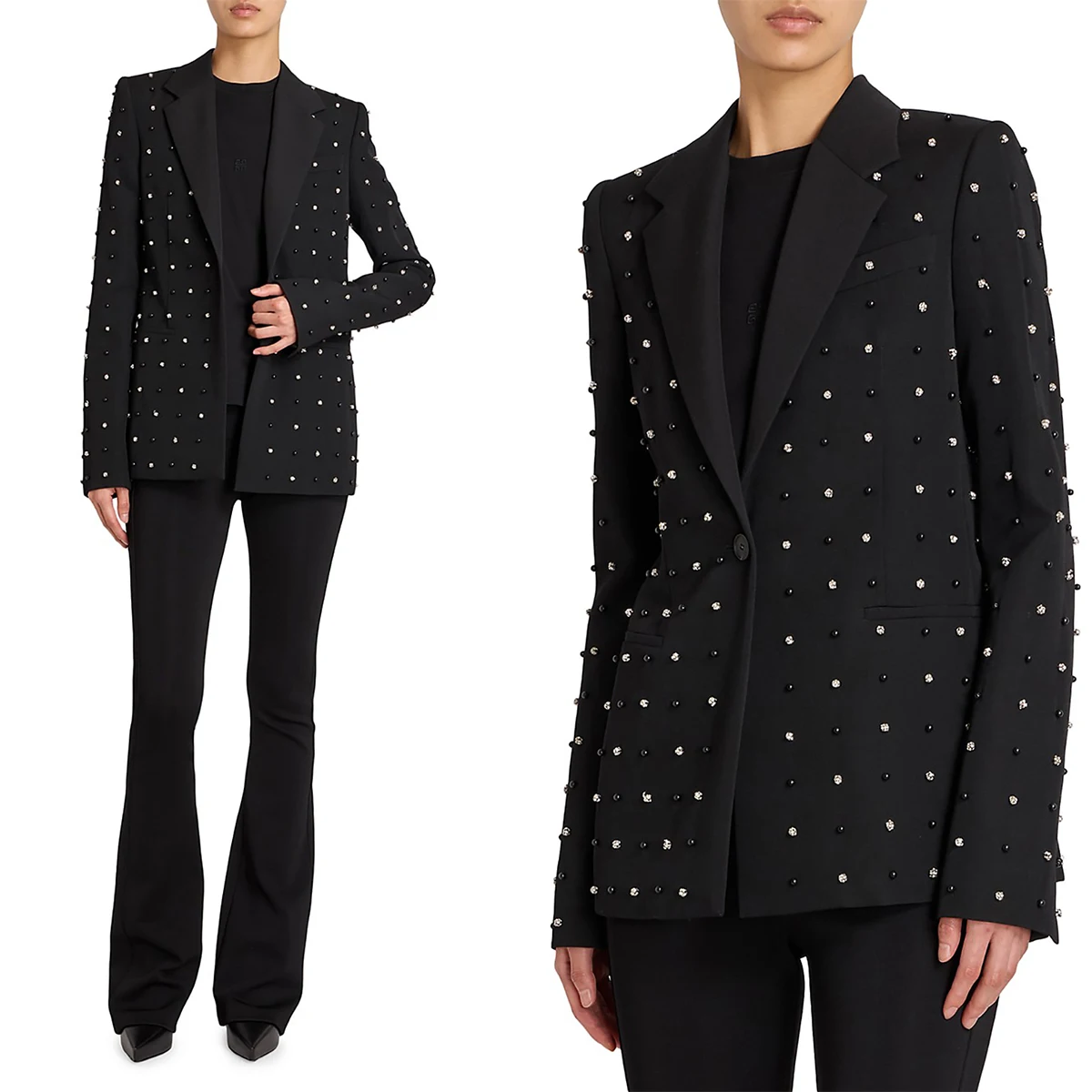 Frühling Diamanten Kristall Frauen Hosen Anzüge Für Hochzeit Schwarz Mutter der Braut Anzug Abendkleid Party Blazer Gast Tragen 2 stück