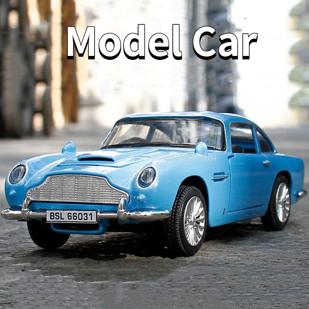 1/32 Retro Car Model Toy Alloy Diecast Metal Body High Simulation Sound Light Pull Back Vehicle Collection Decoration Boys Gifts