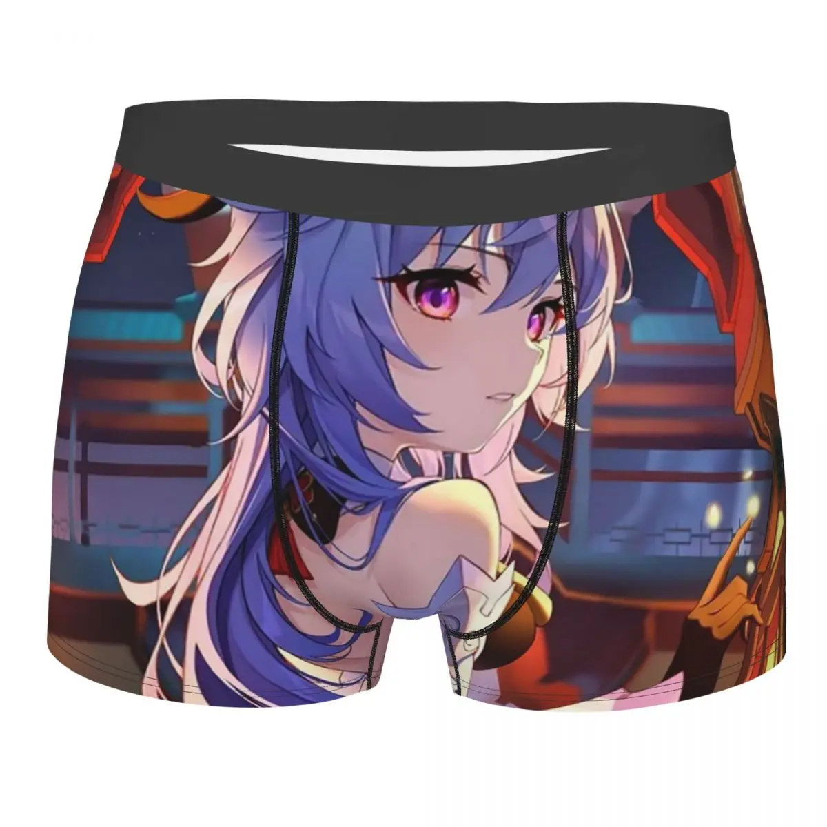 Custom Ganyu Genshin Impact Underwear Men Stretch Adventure Comics Game Boxer Briefs