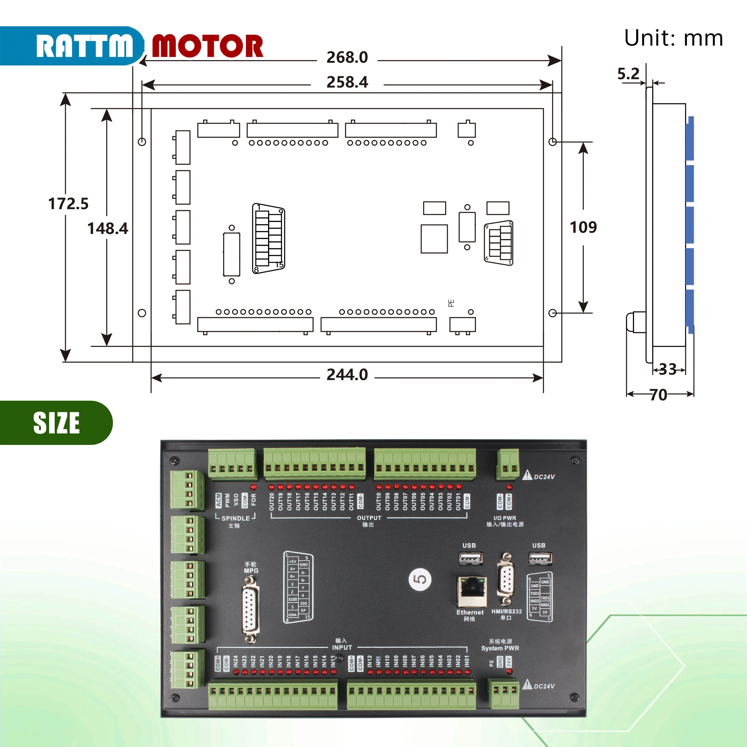 【EU&BR Stock】Stand Alone DDCS EXPERT V2.1 4Axis Cnc System Latest Extended Keyboard 75w 24V DC Power Offline Motion Controller
