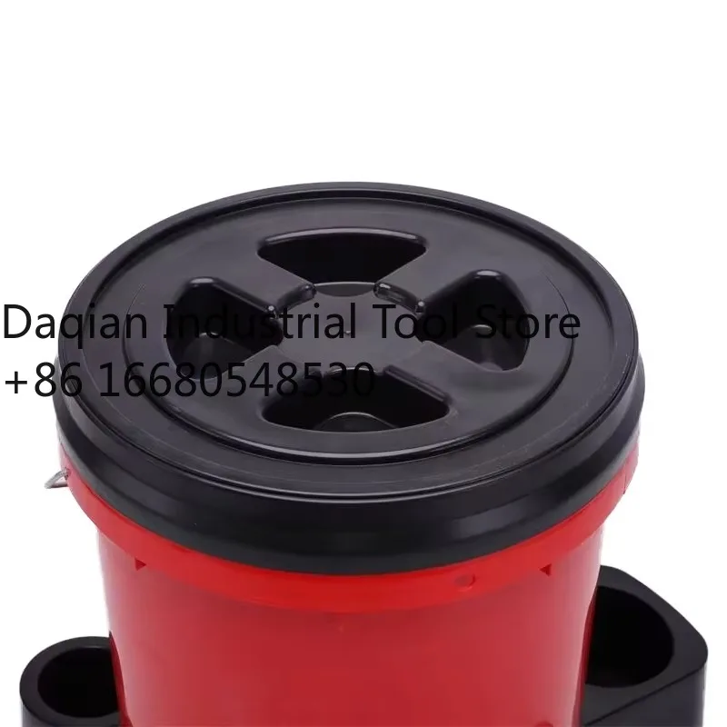 3dsPortable Rolling Dolly with Organizer Tray Removable Mobile Bucket Car Wash System Detailing Chair Wheels Garage Cleaning Too