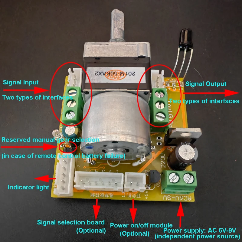 ​​HiFi Infrared Remote Control Volume Potentiometer 4-in-1-out Audio Switching Switch Board Signal Selector Board Japanese ALPS