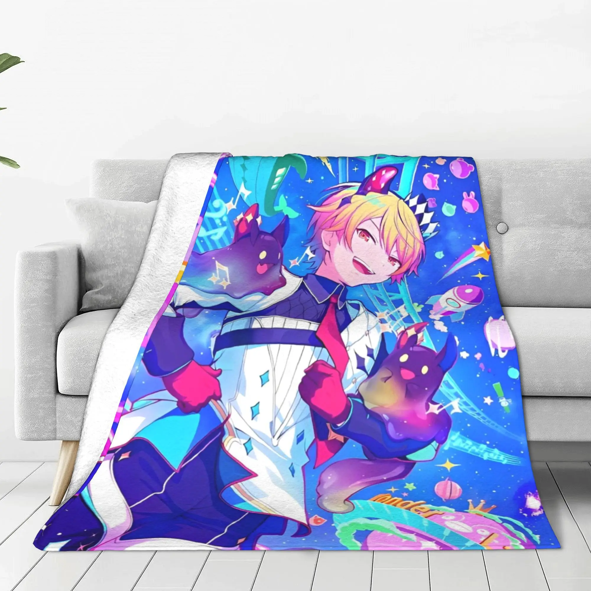 Tsukasa  Plush Blanket Project Sekai Creative Throw Blanket for Home 125*100cm Bedspreads