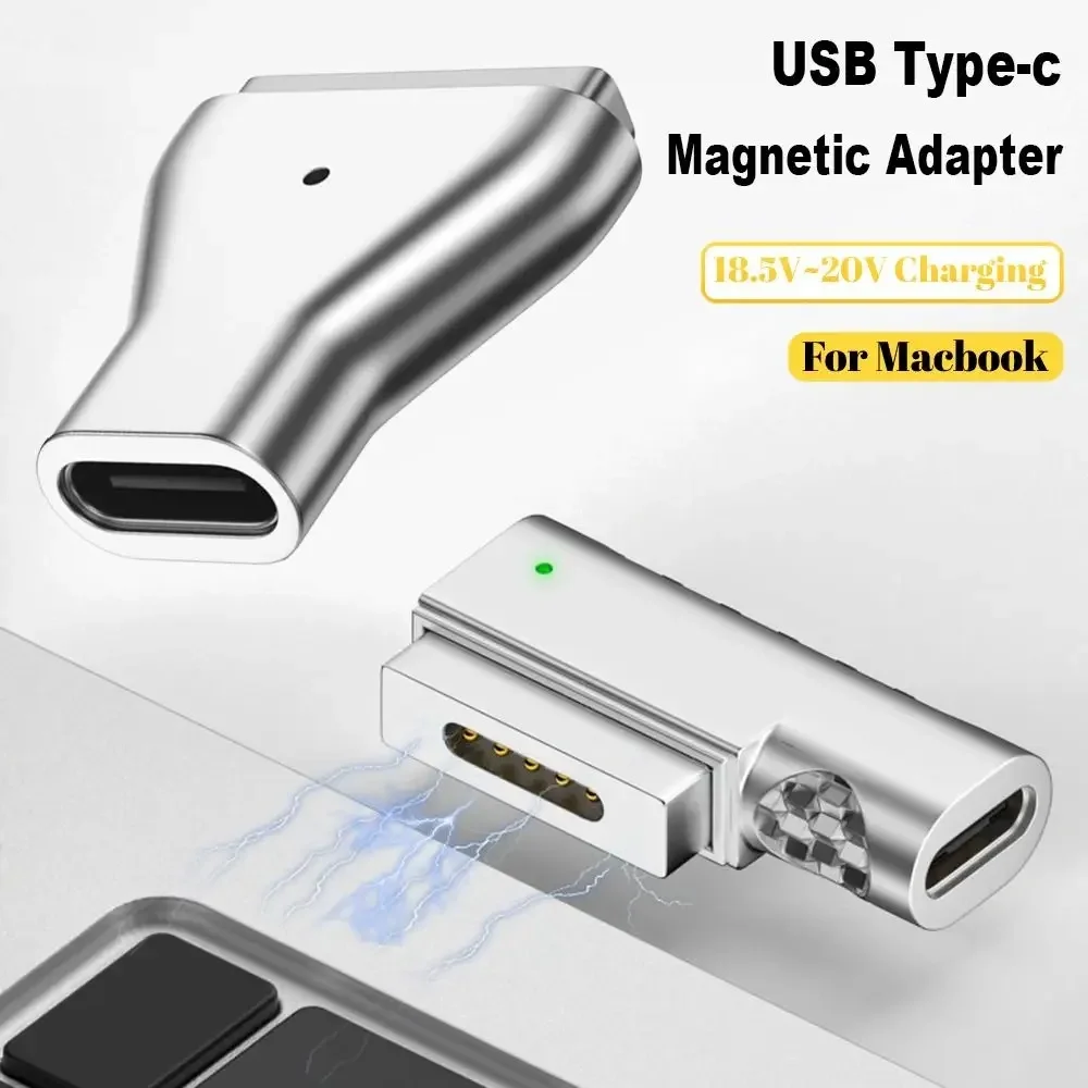 USB-C do Magsafe 2 T-Head Magnetic Type-C Adapter Connector Laptop PD Fast Charging Plug Converter Connector For MacBook Air/Pro
