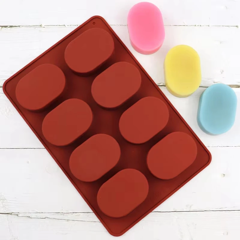 1-2 PCS Oval Basic Chocolate Mold,  Loaf Baking Pan Cake Tools Accessories, Glossy Soap Lotion Bar Silicone Mold Resin Crafts